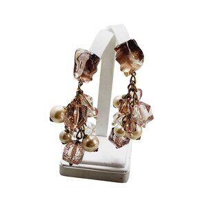 Vintage 80s Lucite Clip Earrings (A2547)